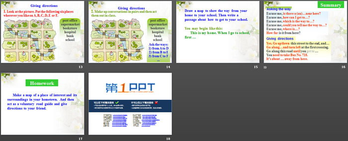 《Which is the way to the hospital?》SectionD PPT