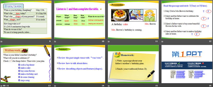 《When is your birthday?》SectionD PPT