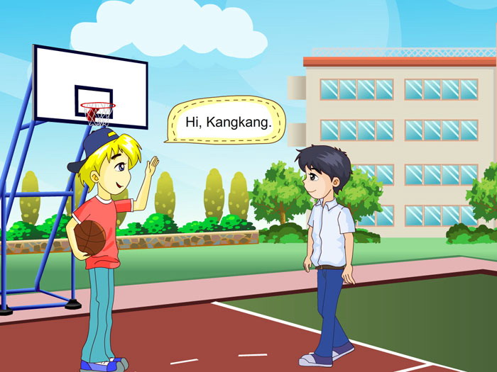 《I’m going to play basketball》SectionA Flash动画课件