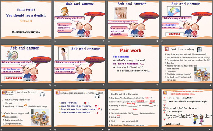《You should see a dentist》SectionB PPT