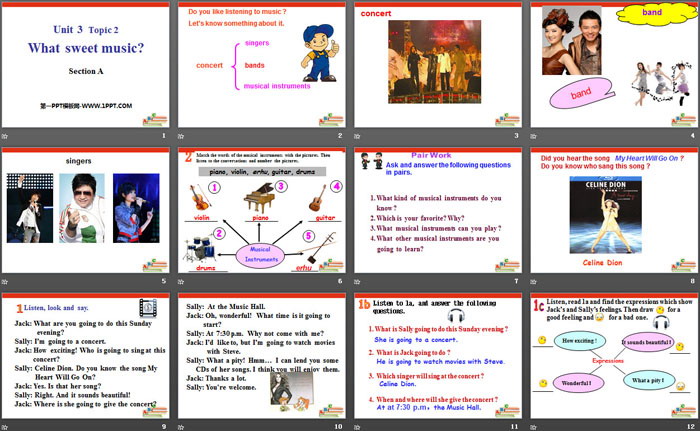 《What sweet music?》SectionA PPT