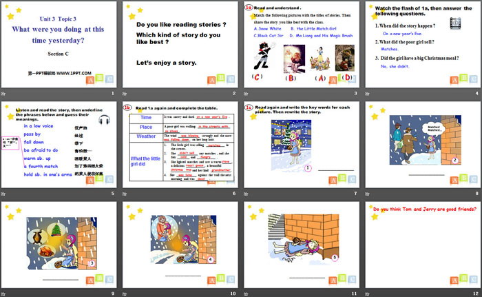 《What were you doing at this time yesterday?》SectionC PPT