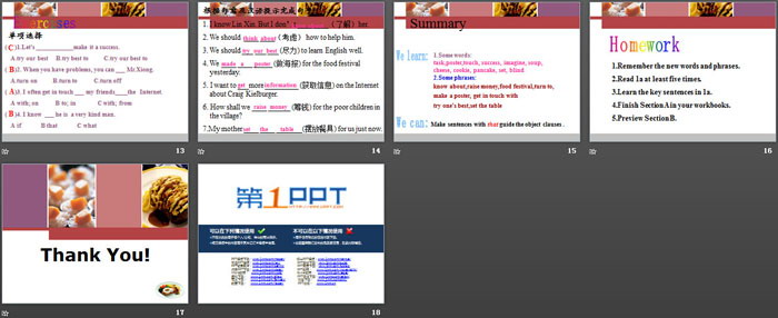 《We\re preparing for a food festival》SectionA PPT