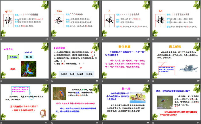 《搭船的鸟》PPT