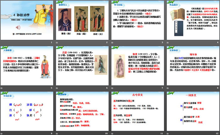 《孙权劝学》PPT