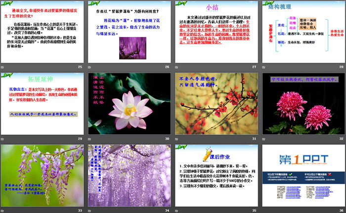 《紫藤萝瀑布》PPT