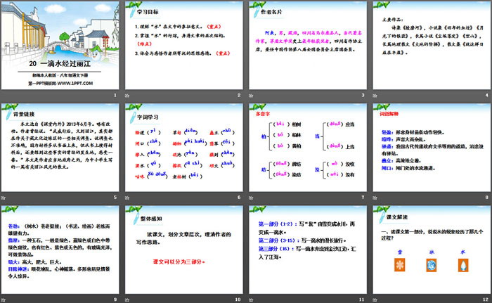 《一滴水经过丽江》PPT