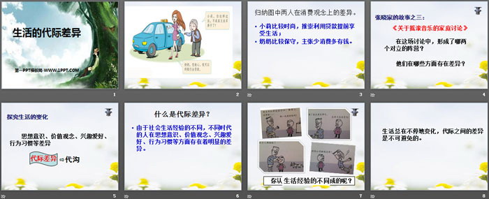 《生活的代际差异》生活的变化PPT课件