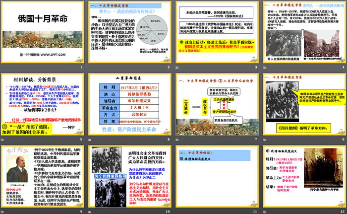 《俄国十月革命》开辟新的发展道路PPT下载