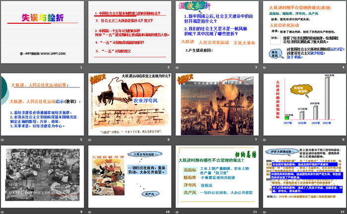 《失误与挫折》新中国的建设与改革PPT下载