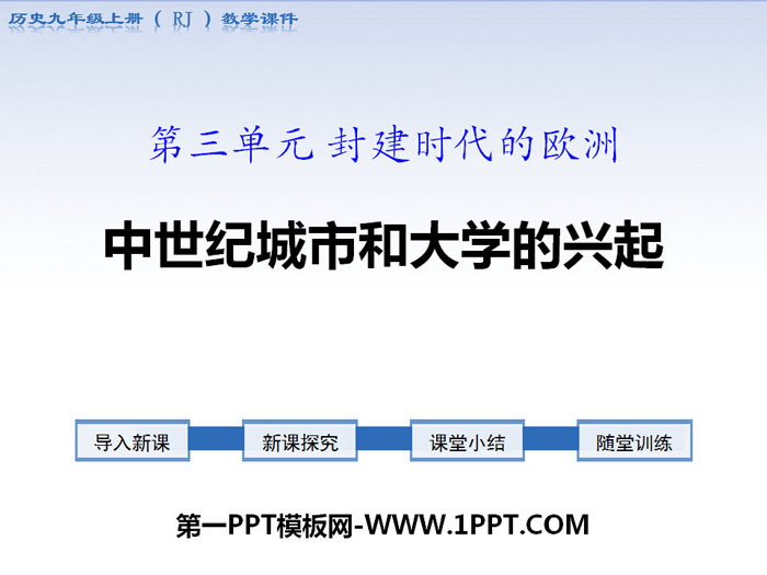 《中世纪城市和大学的兴起》PPT