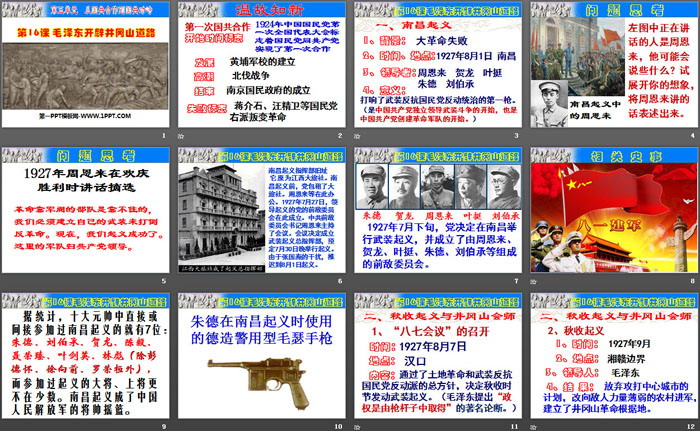 《毛泽东开辟井冈山道路》PPT下载