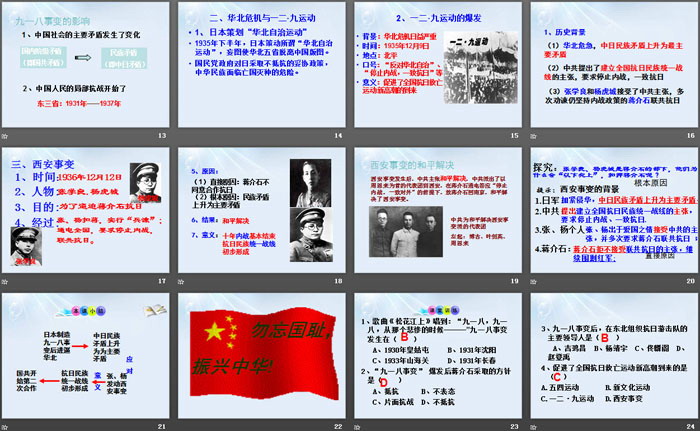 《九一八事变与西安事变》PPT课件