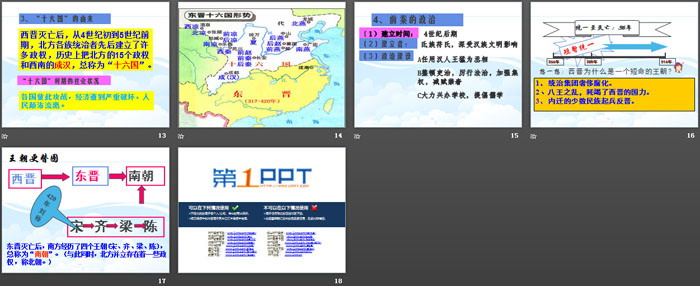 《西晋的短暂统一和北方各族的内迁》PPT下载