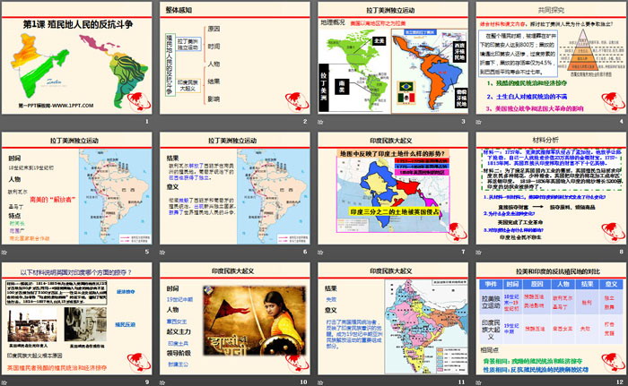 《殖民地人民的反抗斗争》PPT下载