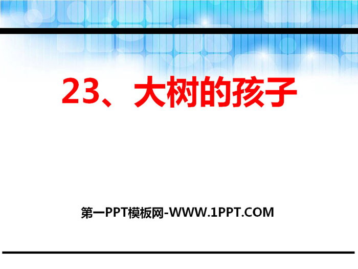《大树的孩子》PPT课件