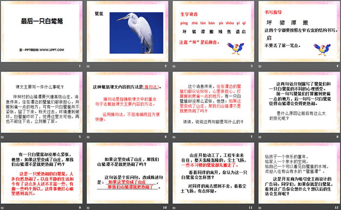 《最后一只白鹭鸶》PPT