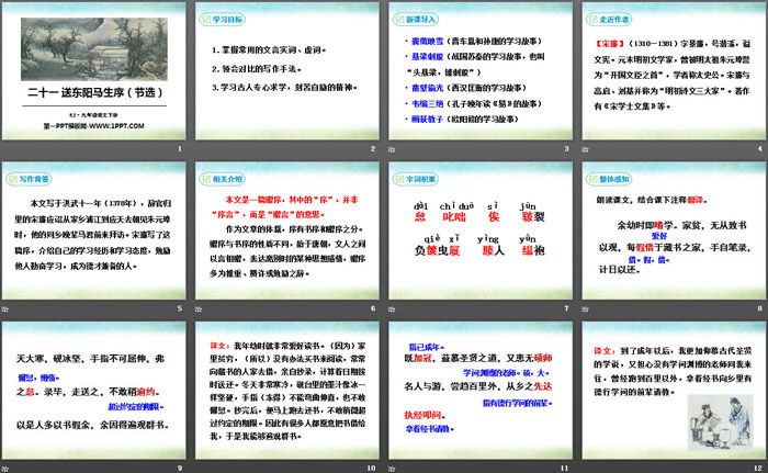 《送东阳马生序》PPT
