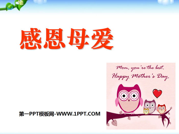 《感恩母爱》PPT