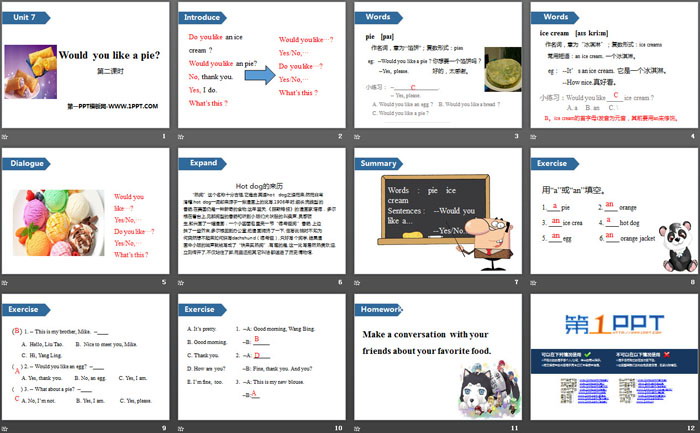 《Would you like a pie?》PPT(第二课时)