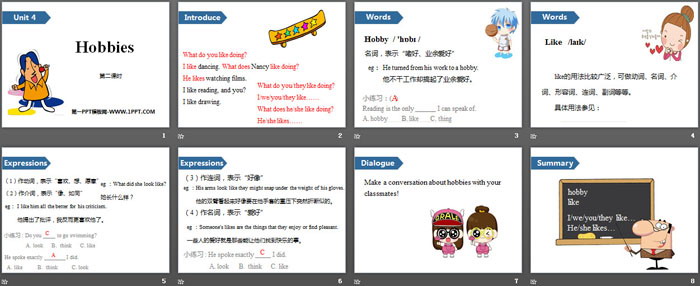 《Hobbies》PPT(第二课时)