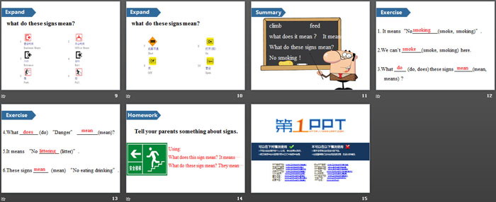 《Signs》PPT(第二课时)