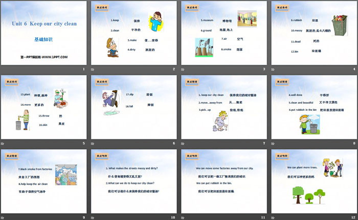 《Keep our city clean》基础知识PPT