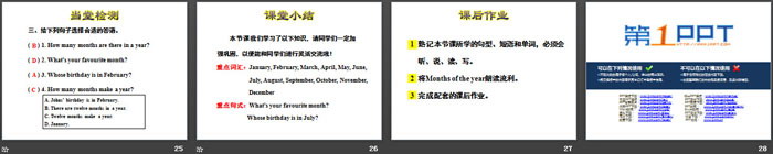《Months of the Year》Days and Months PPT课件下载