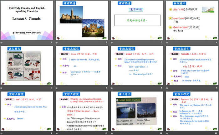《Canada》My Country and English-speaking Countries PPT