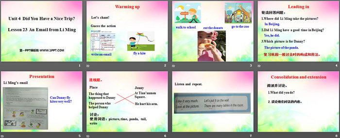 《An Email from Li Ming》Did You Have a Nice Trip? PPT