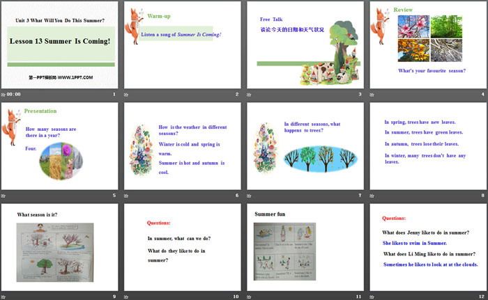 《Summer Is Coming!》What Will You Do This Summer? PPT