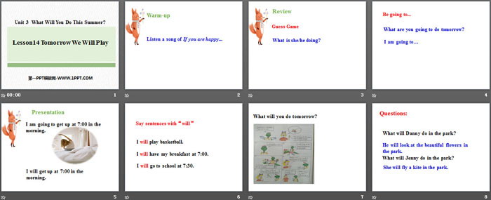 《Tomorrow We Will Play》What Will You Do This Summer? PPT