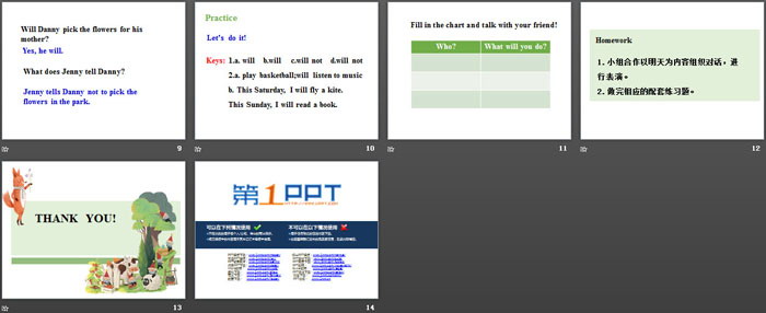 《Tomorrow We Will Play》What Will You Do This Summer? PPT
