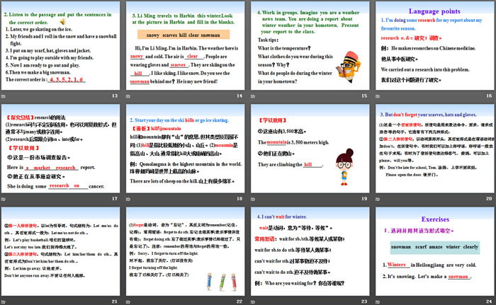 《I Can\t Wait for Winter!》Seasons PPT