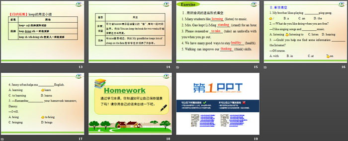 《Stay Healthy!》Sports and Good Health PPT课件