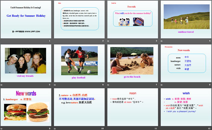 《Get Ready for Summer Holiday!》Summer Holiday Is Coming! PPT下载