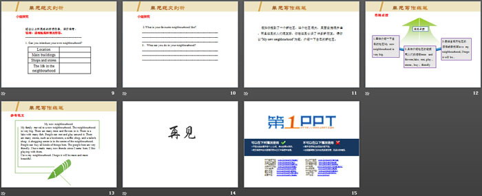 《Writing》My Neighbourhood PPT