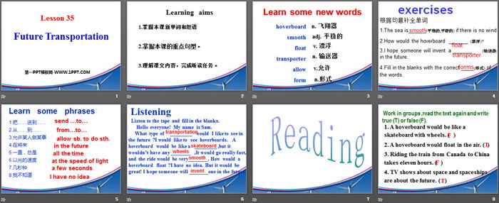 《Future Transportation》Go with Transportation! PPT教学课件