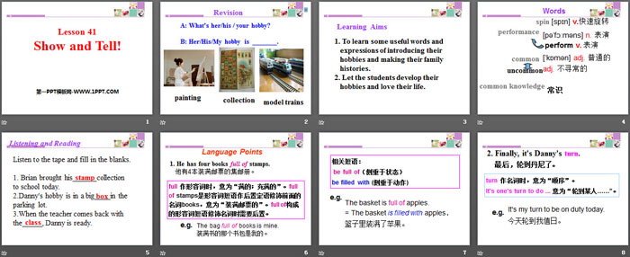 《Show and Tell!》Enjoy Your Hobby PPT下载