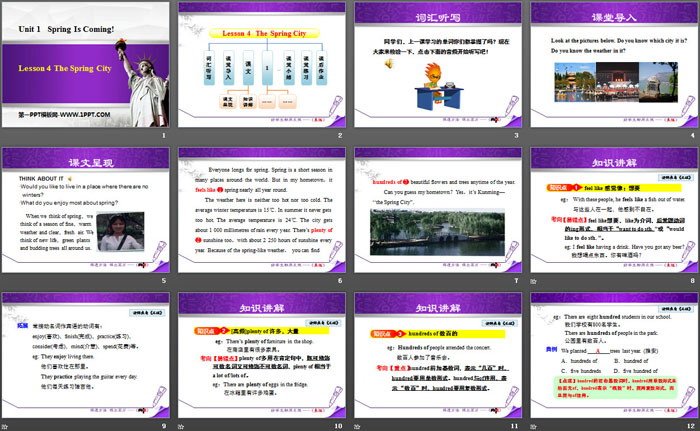 《The Spring City》Spring Is Coming PPT