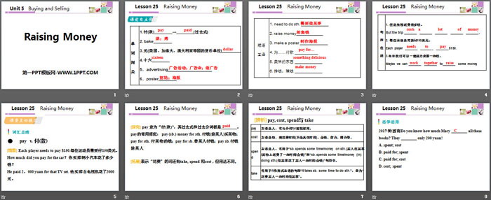 《Raising Money》Buying and Selling PPT教学课件