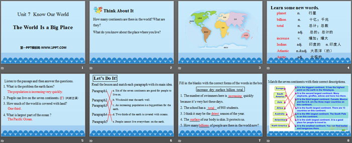 《The World Is a Big Place》Know Our World PPT