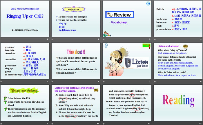 《Ringing Up or Call?》Know Our World PPT