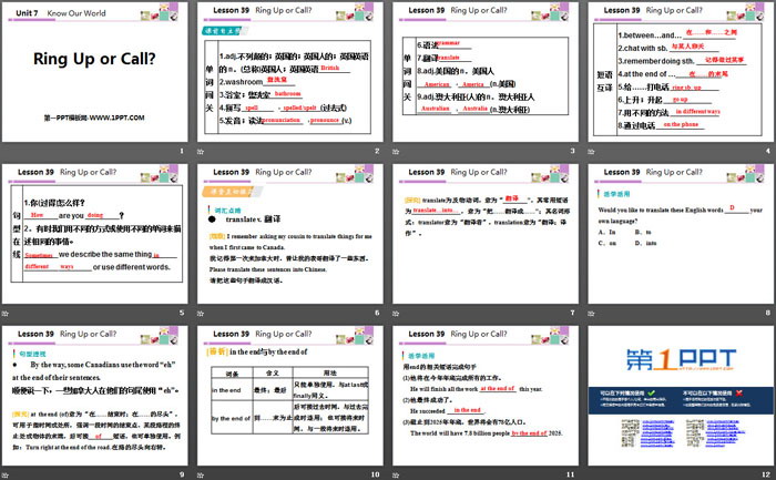 《Ringing Up or Call?》Know Our World PPT课件下载