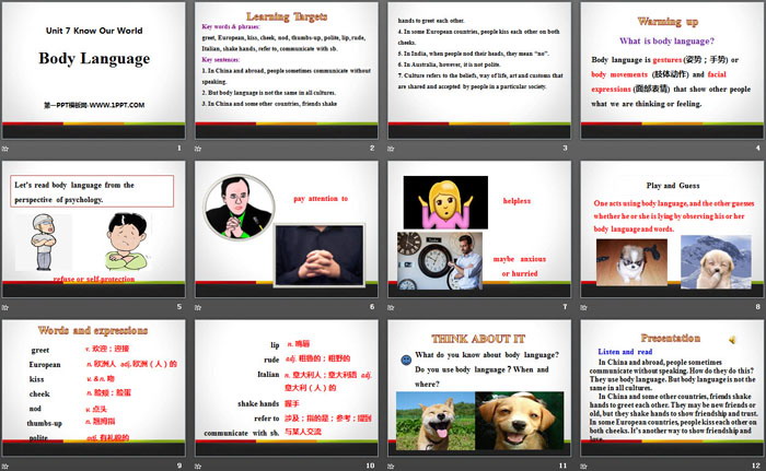 《Body Language》Know Our World PPT课件下载