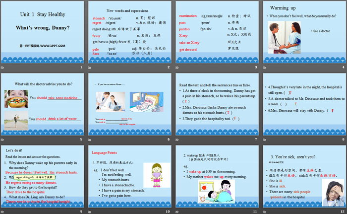 《What\s wrong,Danny?》Stay healthy PPT课件