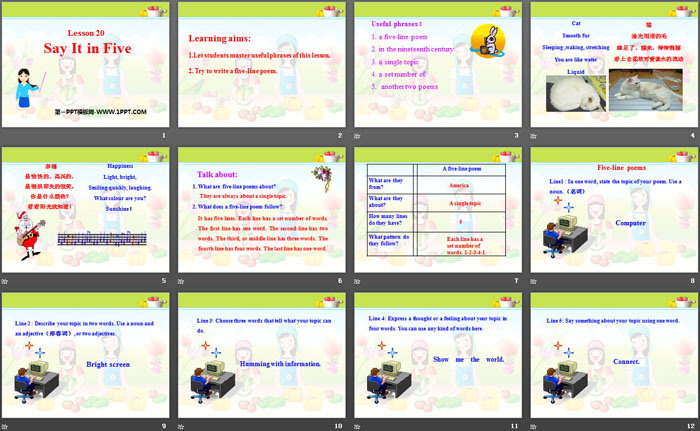 《Say It in Five》Stories and Poems PPT课件