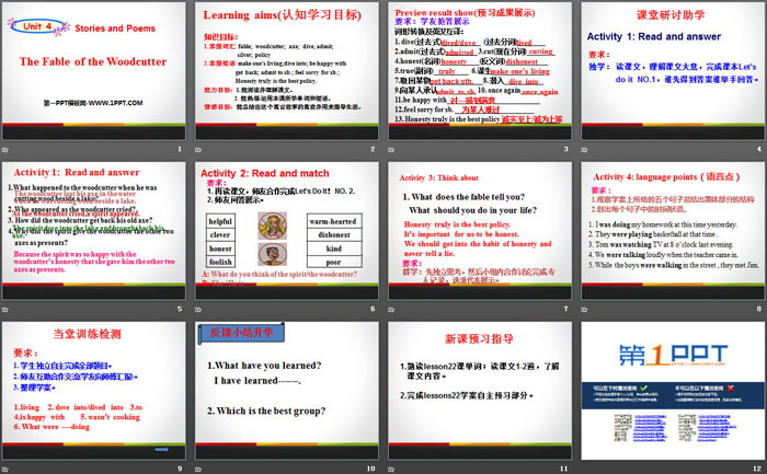 《The Fable of the Woodcutter》Stories and Poems PPT课件