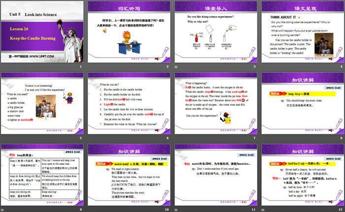 《Keep the Candle Burning》Look into Science! PPT免费下载