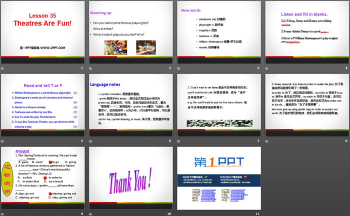 《Theatres Are Fun!》Movies and Theatre PPT课件下载